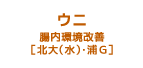 ウニ　腸内環境改善［北大(水)・浦G］